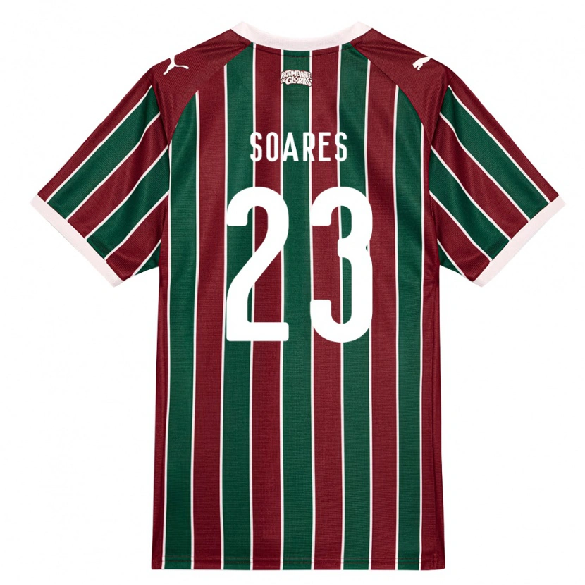 Danxen Niño Camiseta Dani Soares #23 Verde Borgoña Blanco 1ª Equipación 2026/27 La Camisa