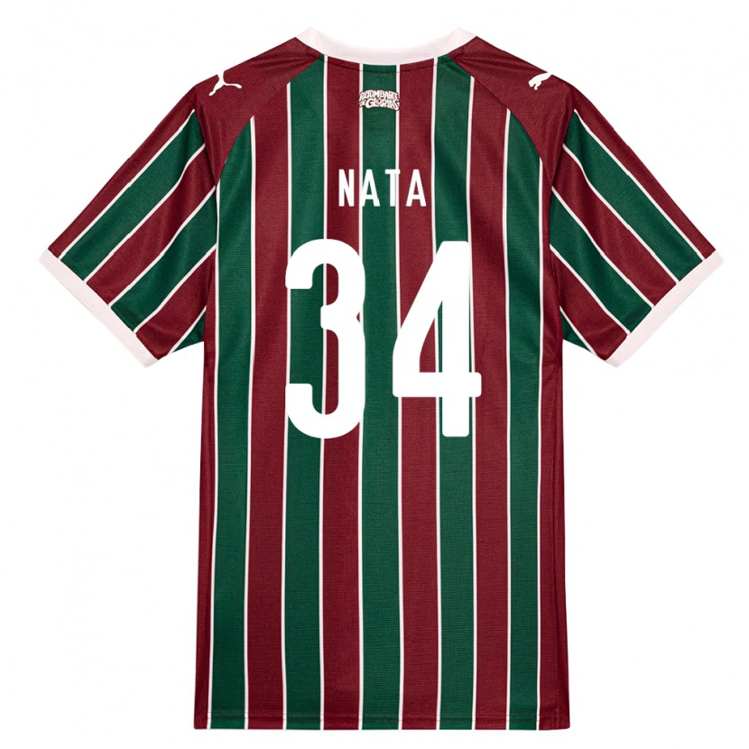 Danxen Niño Camiseta Wesley Natã #34 Verde Borgoña Blanco 1ª Equipación 2026/27 La Camisa