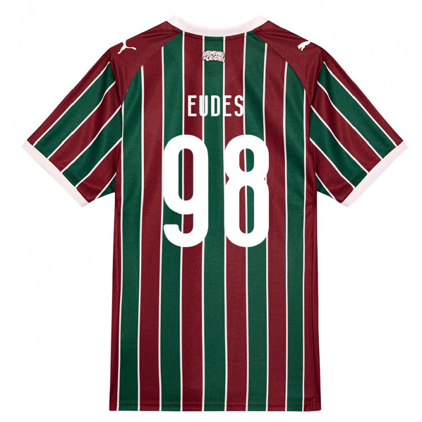 Danxen Niño Camiseta Vitor Eudes #98 Verde Borgoña Blanco 1ª Equipación 2026/27 La Camisa