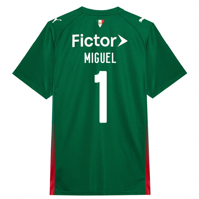 Danxen Niño Camiseta Carlos Miguel #1 Verde Rojo Blanco 1ª Equipación 2026/27 La Camisa