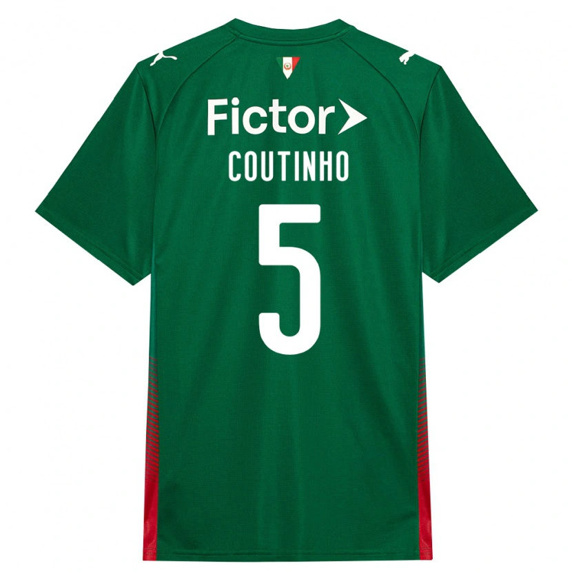 Danxen Niño Camiseta Rafael Coutinho #5 Verde Rojo Blanco 1ª Equipación 2026/27 La Camisa
