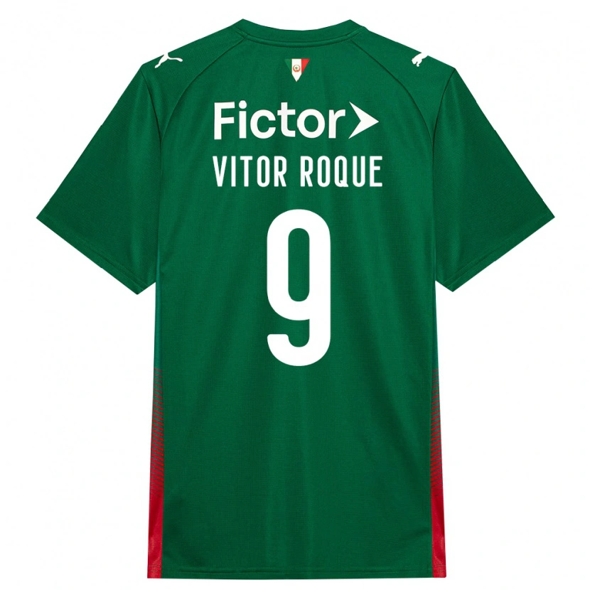 Danxen Niño Camiseta Vitor Roque #9 Verde Rojo Blanco 1ª Equipación 2026/27 La Camisa
