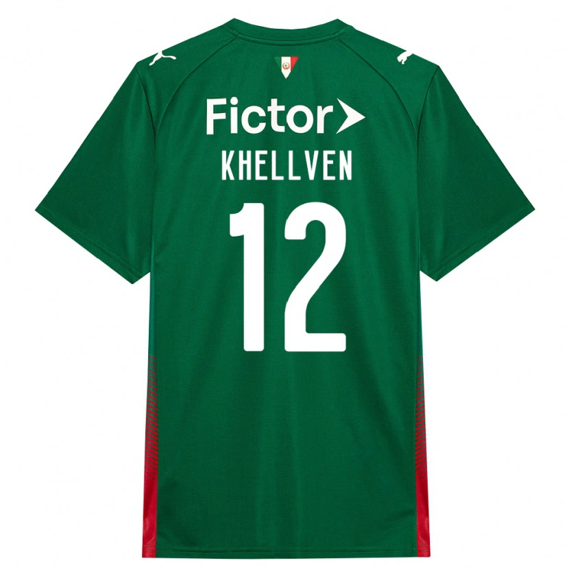 Danxen Niño Camiseta Khellven Douglas Silva Oliveira #12 Verde Rojo Blanco 1ª Equipación 2026/27 La Camisa