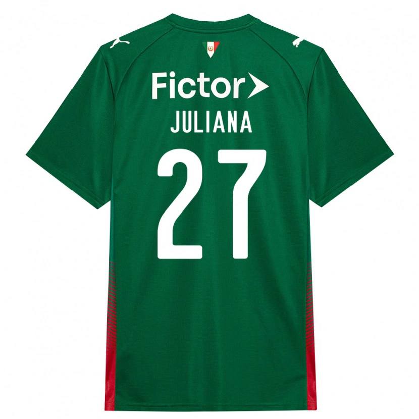 Danxen Niño Camiseta Juliana #27 Verde Rojo Blanco 1ª Equipación 2026/27 La Camisa