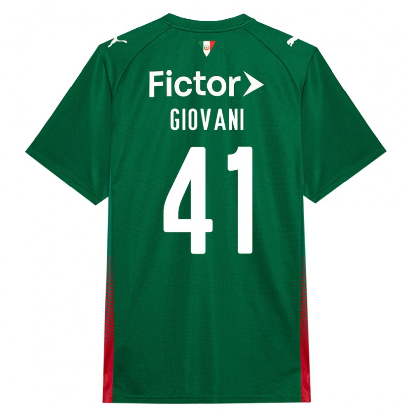 Danxen Niño Camiseta Giovani #41 Verde Rojo Blanco 1ª Equipación 2026/27 La Camisa