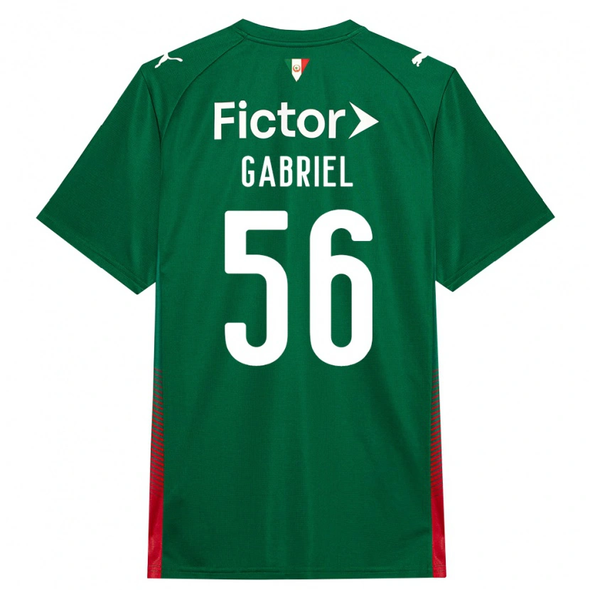 Danxen Niño Camiseta Arthur Gabriel #56 Verde Rojo Blanco 1ª Equipación 2026/27 La Camisa