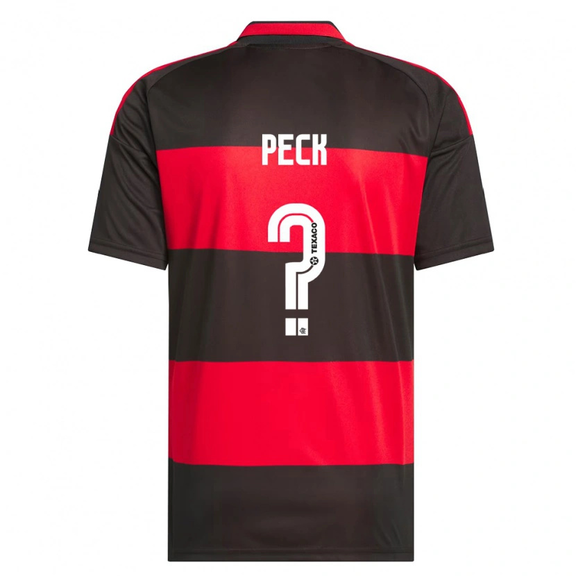 Danxen Niño Camiseta Maria Peck #0 Rojo Negro Blanco 1ª Equipación 2026/27 La Camisa