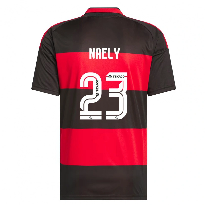 Danxen Niño Camiseta Naely #23 Rojo Negro Blanco 1ª Equipación 2026/27 La Camisa