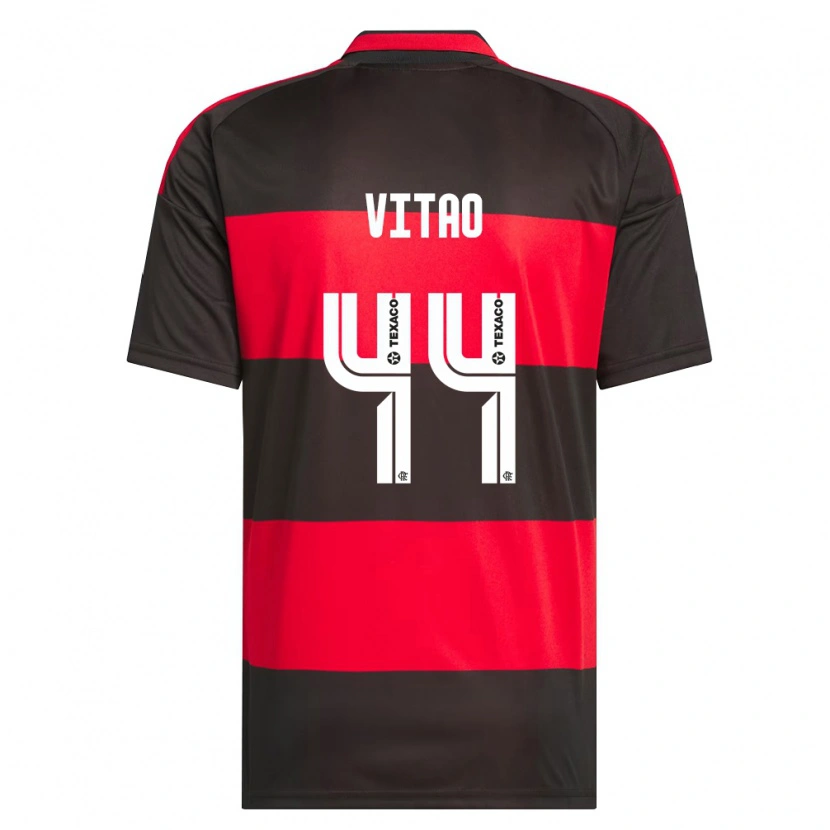 Danxen Niño Camiseta Vitor Eduardo Da Silva Matos #44 Rojo Negro Blanco 1ª Equipación 2026/27 La Camisa