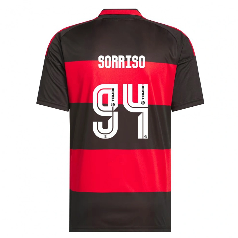 Danxen Niño Camiseta Sorriso #94 Rojo Negro Blanco 1ª Equipación 2026/27 La Camisa