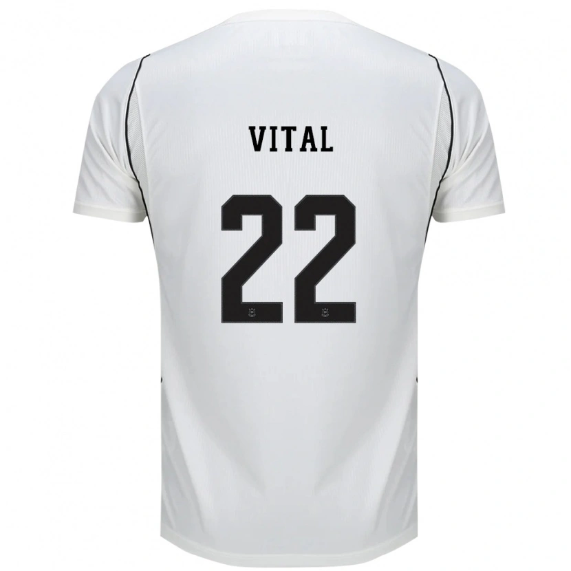 Danxen Niño Camiseta Mateus Vital #22 Blanco Negro Rojo 1ª Equipación 2026/27 La Camisa