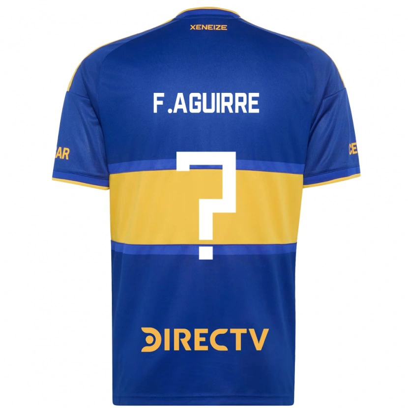 Danxen Niño Camiseta Federico Aguirre #0 Azul Real Amarillo 1ª Equipación 2026/27 La Camisa