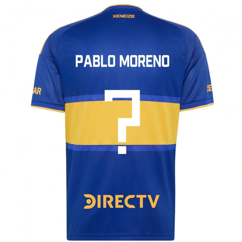 Danxen Niño Camiseta Juan Pablo Moreno #0 Azul Real Amarillo 1ª Equipación 2026/27 La Camisa
