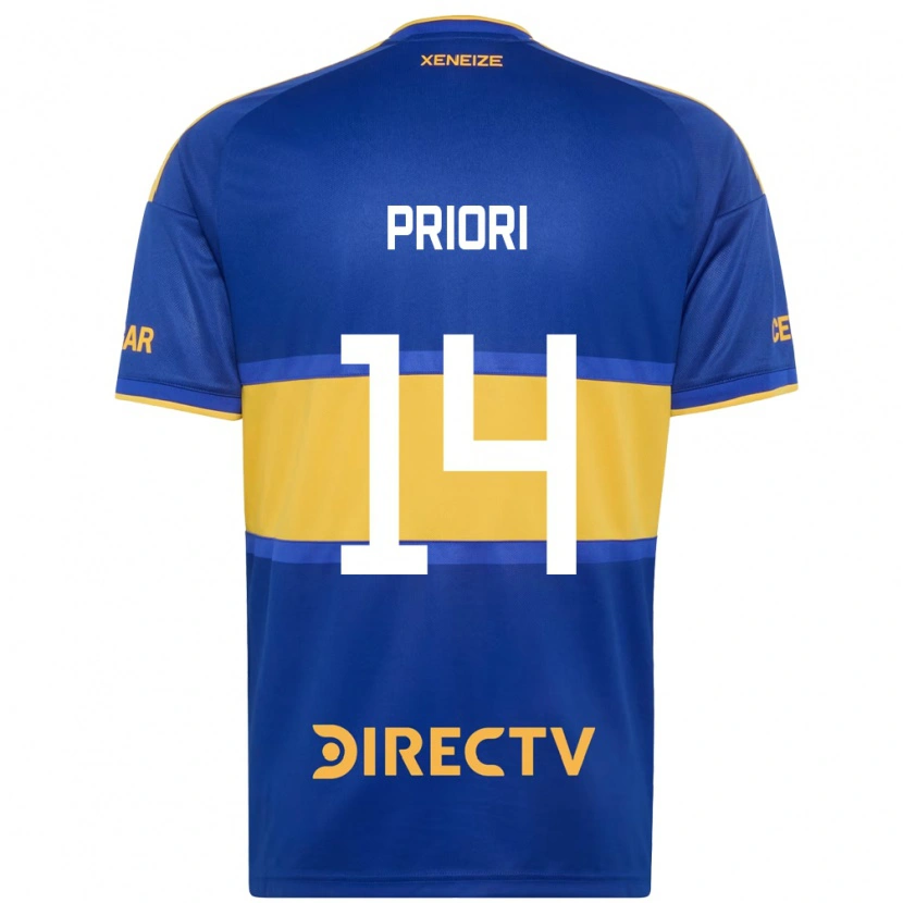 Danxen Niño Camiseta Brisa Priori #14 Azul Real Amarillo 1ª Equipación 2026/27 La Camisa