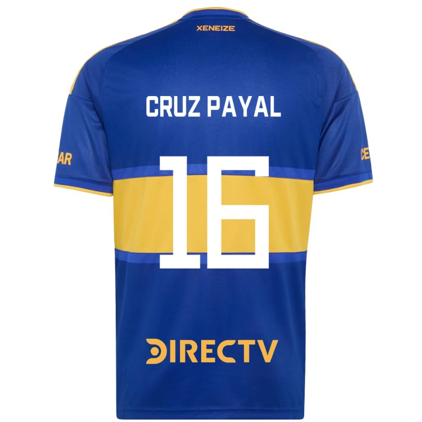 Danxen Niño Camiseta Juan Cruz Payal #16 Azul Real Amarillo 1ª Equipación 2026/27 La Camisa