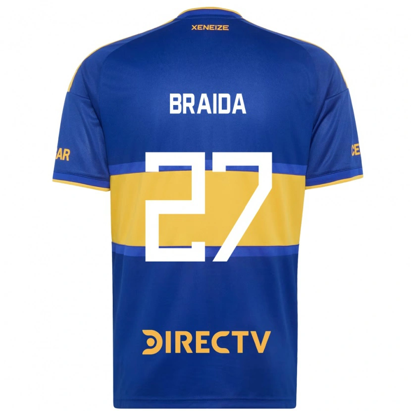 Danxen Niño Camiseta Malcom Braida #27 Azul Real Amarillo 1ª Equipación 2026/27 La Camisa