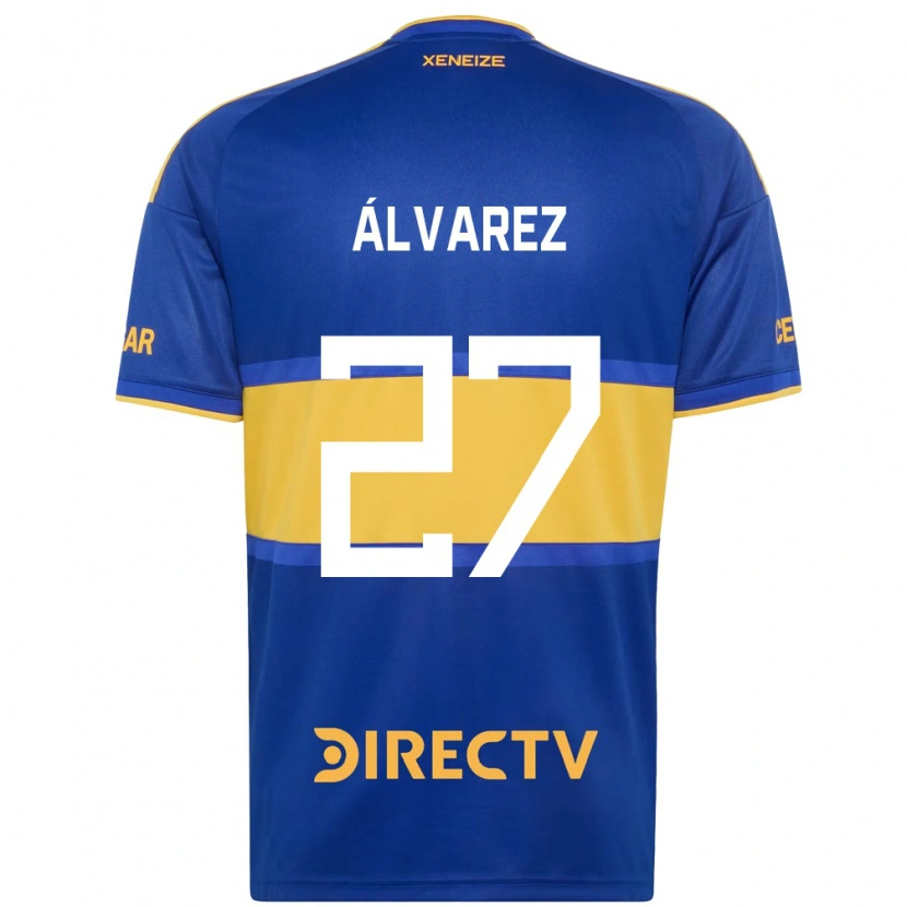 Danxen Niño Camiseta Violeta Álvarez #27 Azul Real Amarillo 1ª Equipación 2026/27 La Camisa