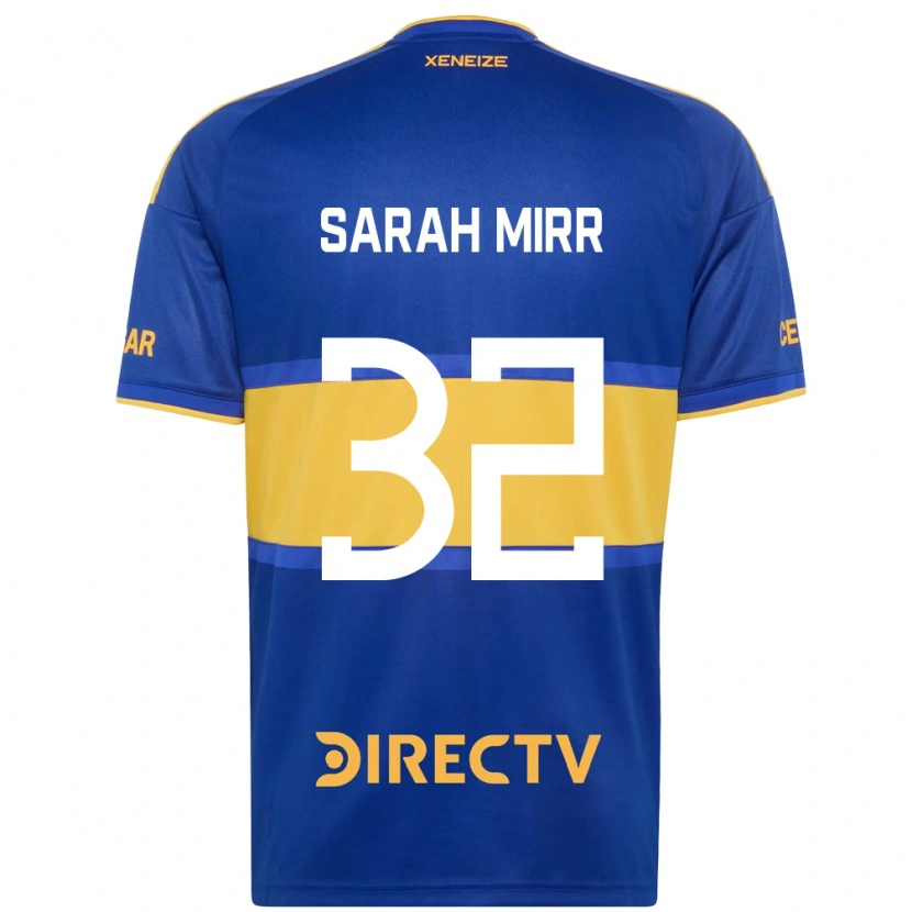 Danxen Niño Camiseta Sarah Mirr #32 Azul Real Amarillo 1ª Equipación 2026/27 La Camisa