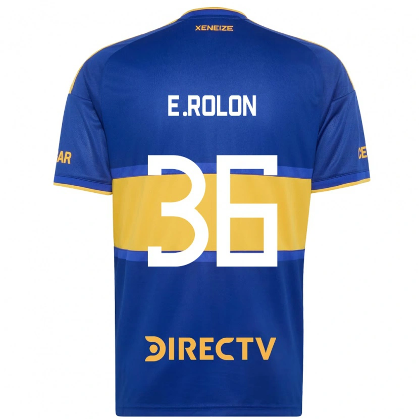 Danxen Niño Camiseta Esteban Rolon #36 Azul Real Amarillo 1ª Equipación 2026/27 La Camisa