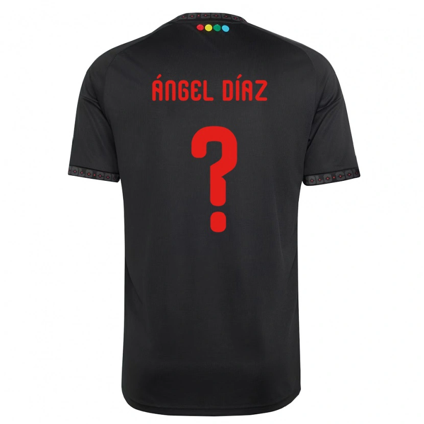 Danxen Niño Camiseta Ángel Díaz #0 Negro Rojo 2ª Equipación 2026/27 La Camisa