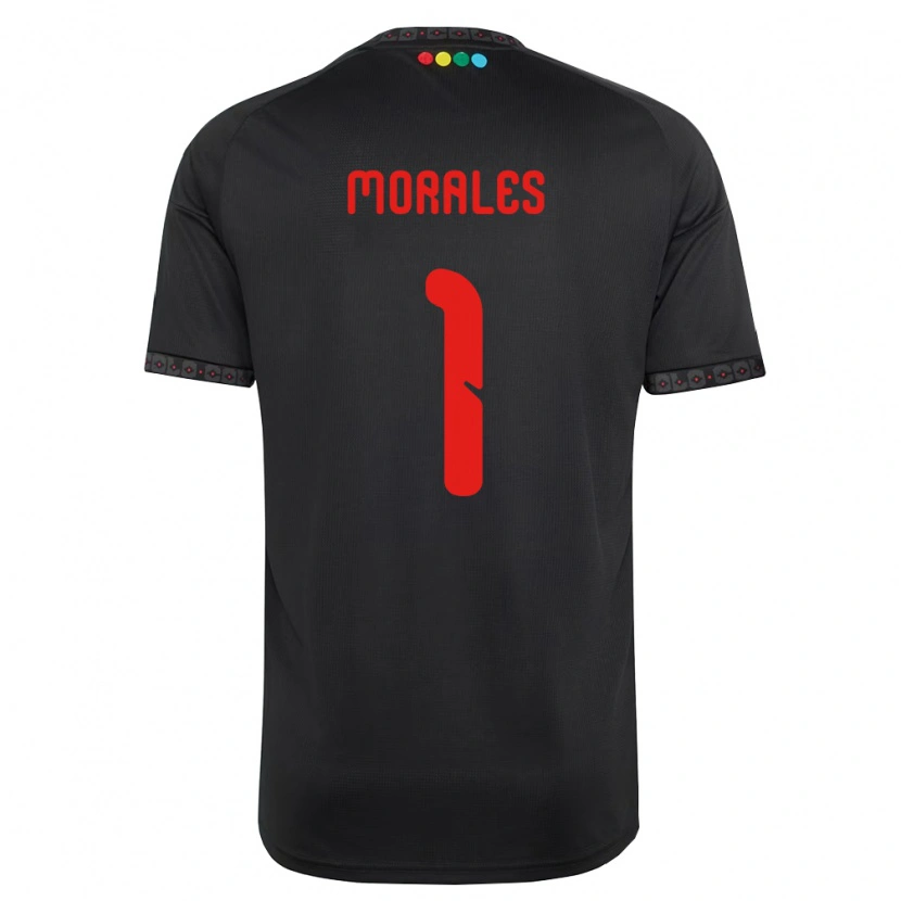Danxen Niño Camiseta Benjamin Morales #1 Negro Rojo 2ª Equipación 2026/27 La Camisa