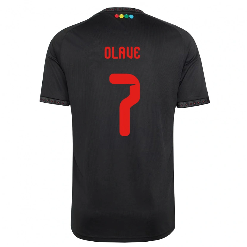 Danxen Niño Camiseta Isidora Olave #7 Negro Rojo 2ª Equipación 2026/27 La Camisa