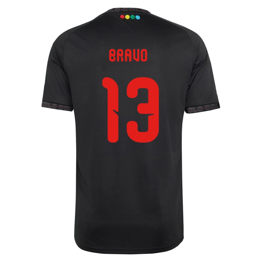 Danxen Niño Camiseta Santiago Bravo #13 Negro Rojo 2ª Equipación 2026/27 La Camisa