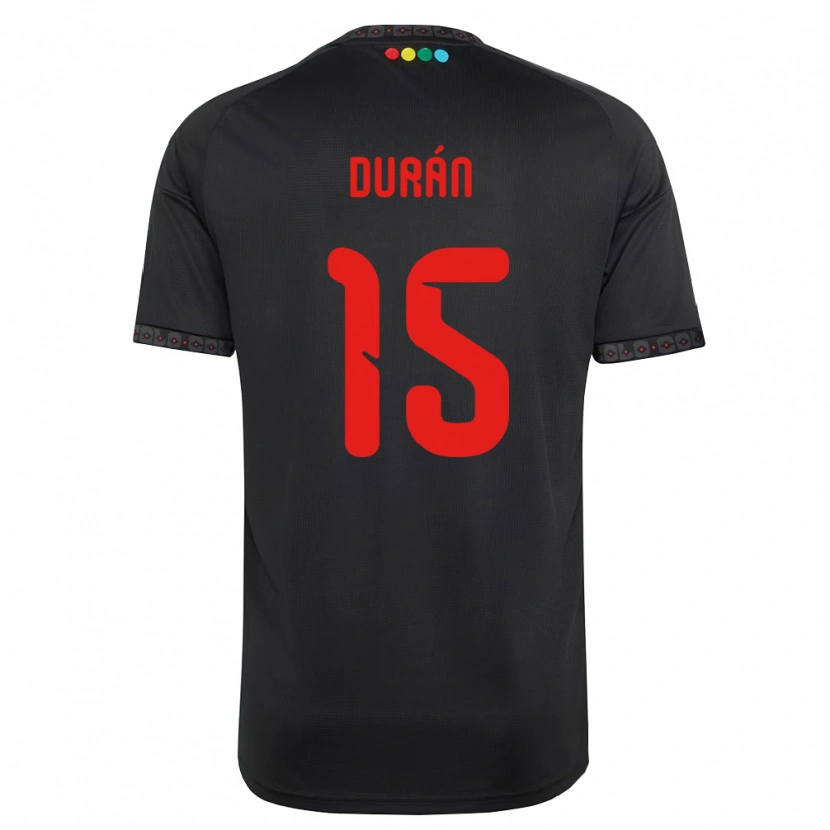 Danxen Niño Camiseta José Durán #15 Negro Rojo 2ª Equipación 2026/27 La Camisa