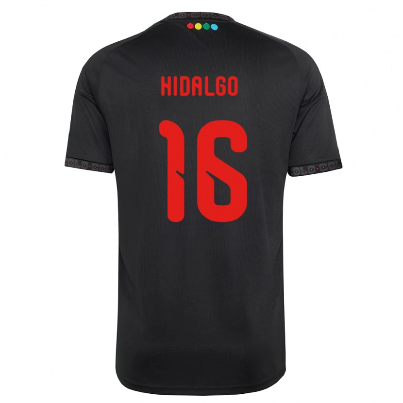 Danxen Niño Camiseta Fernanda Hidalgo #16 Negro Rojo 2ª Equipación 2026/27 La Camisa