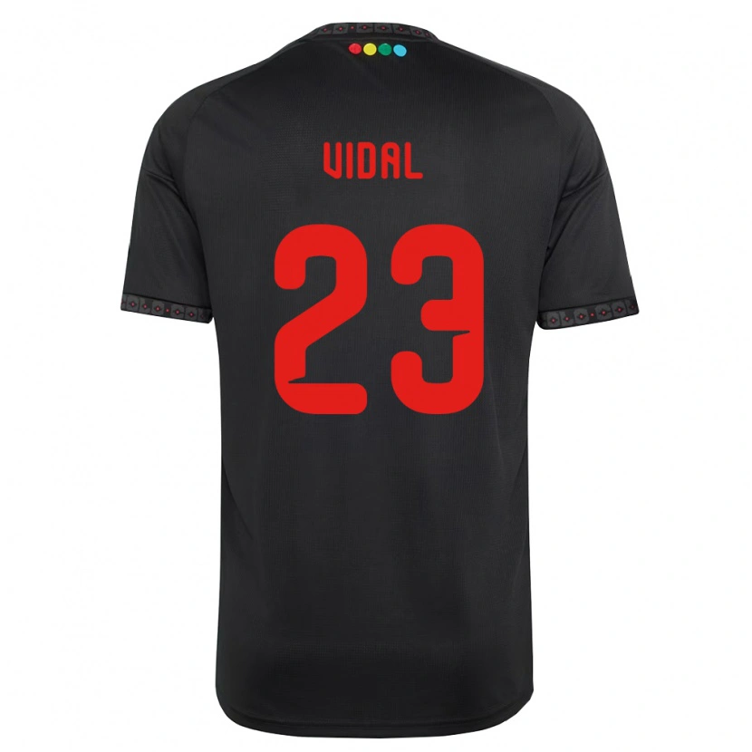 Danxen Niño Camiseta Arturo Vidal #23 Negro Rojo 2ª Equipación 2026/27 La Camisa