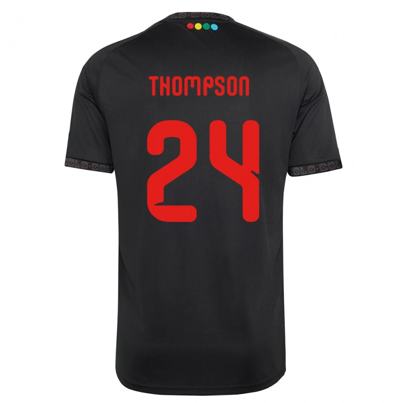 Danxen Niño Camiseta Jordhy Thompson #24 Negro Rojo 2ª Equipación 2026/27 La Camisa
