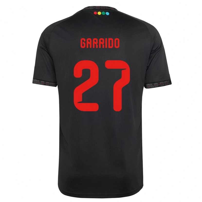 Danxen Niño Camiseta Franco Garrido #27 Negro Rojo 2ª Equipación 2026/27 La Camisa