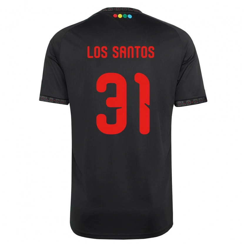 Danxen Niño Camiseta Matías De Los Santos #31 Negro Rojo 2ª Equipación 2026/27 La Camisa