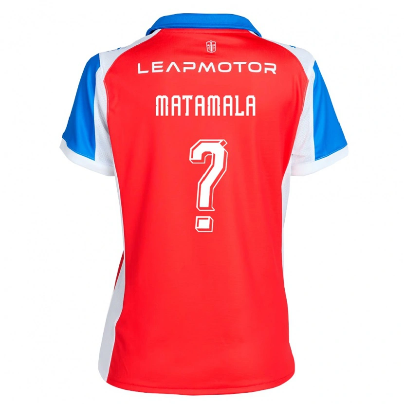 Danxen Niño Camiseta Camilo Matamala #0 Rojo Azul 2ª Equipación 2026/27 La Camisa