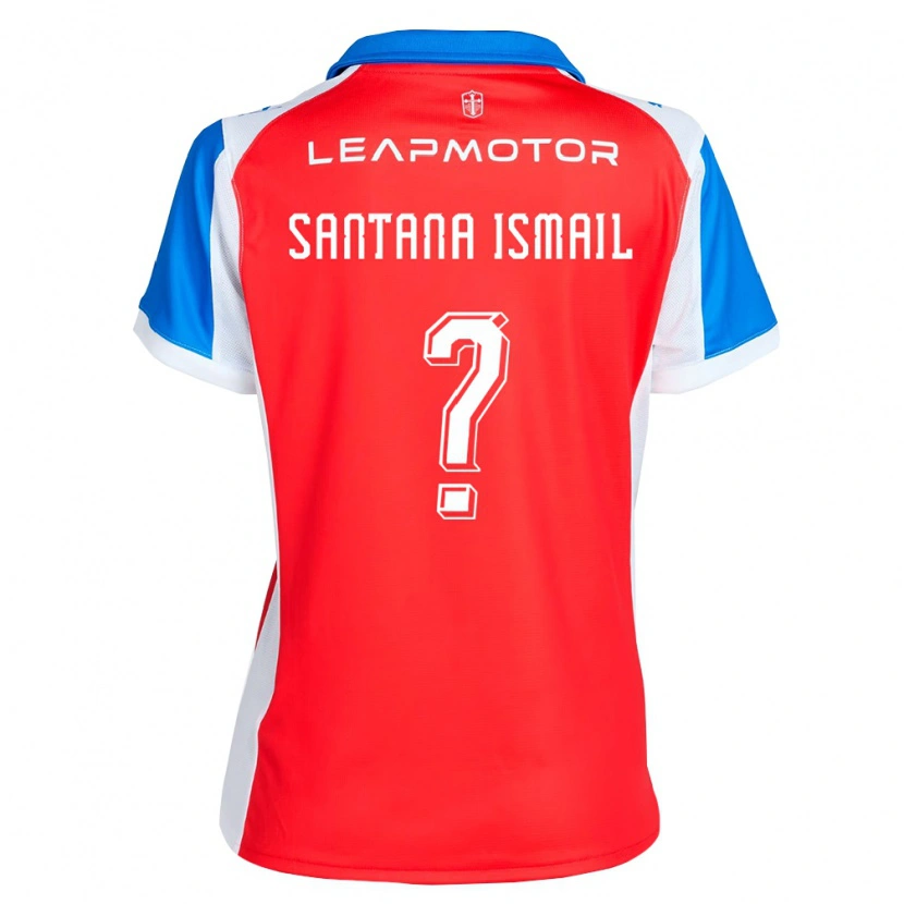 Danxen Niño Camiseta Benjamin Santana Ismail #0 Rojo Azul 2ª Equipación 2026/27 La Camisa