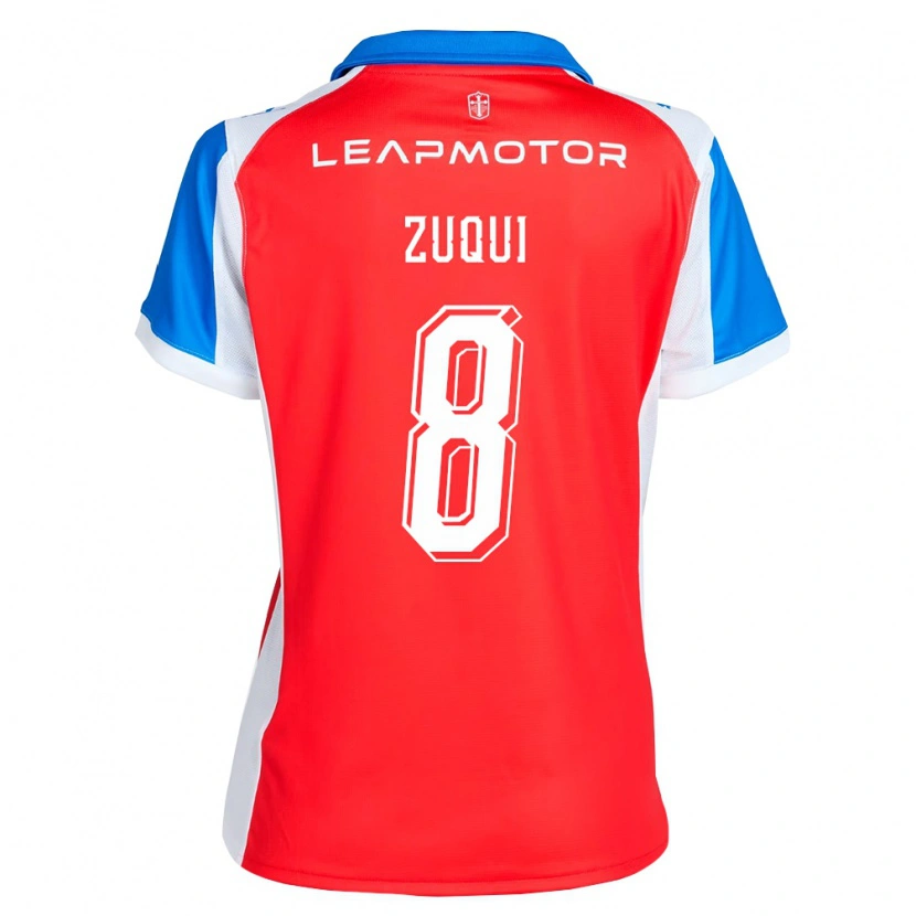 Danxen Niño Camiseta Fernando Zuqui #8 Rojo Azul 2ª Equipación 2026/27 La Camisa