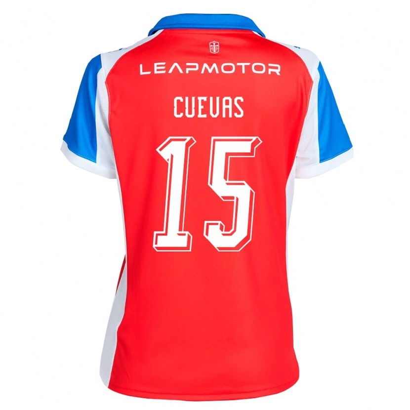 Danxen Niño Camiseta Cristian Cuevas #15 Rojo Azul 2ª Equipación 2026/27 La Camisa