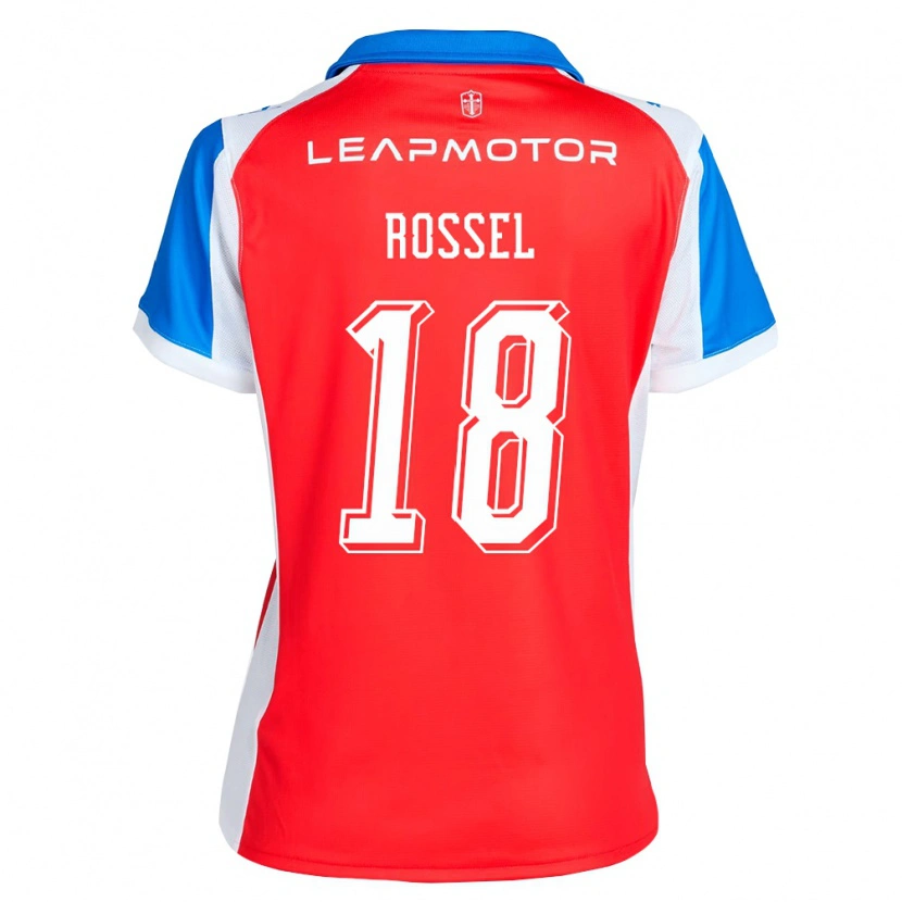 Danxen Niño Camiseta Juan Francisco Rossel #18 Rojo Azul 2ª Equipación 2026/27 La Camisa