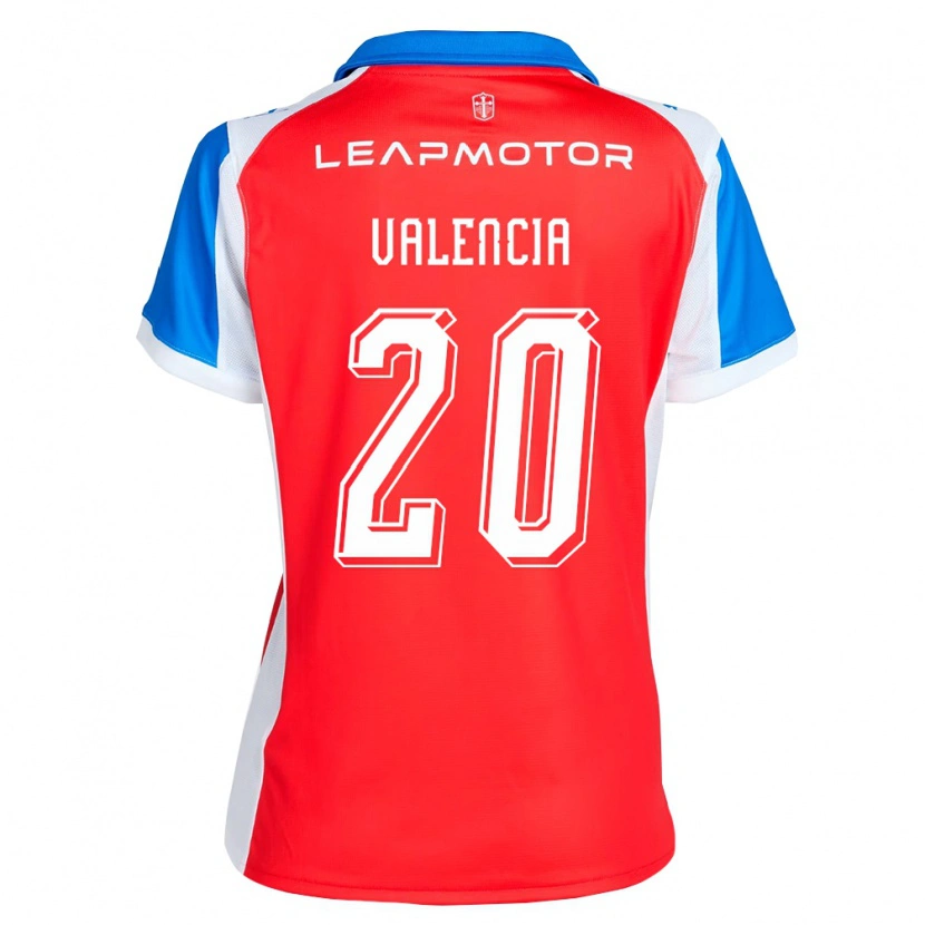 Danxen Niño Camiseta Jhojan Valencia #20 Rojo Azul 2ª Equipación 2026/27 La Camisa