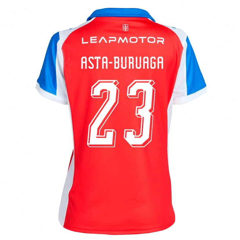 Danxen Niño Camiseta Tomás Asta-Buruaga #23 Rojo Azul 2ª Equipación 2026/27 La Camisa