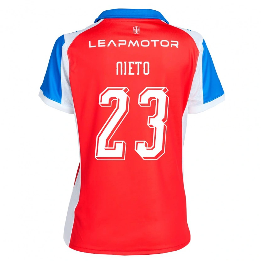 Danxen Niño Camiseta Byron Nieto #23 Rojo Azul 2ª Equipación 2026/27 La Camisa