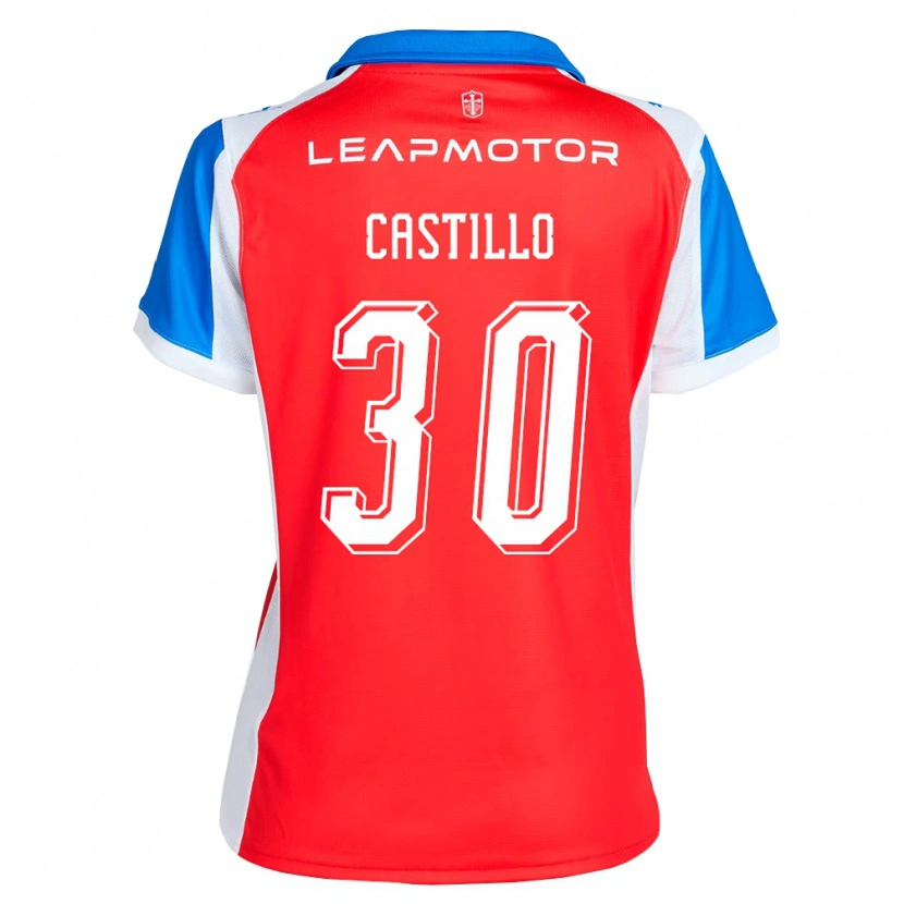 Danxen Niño Camiseta Nicolas Castillo #30 Rojo Azul 2ª Equipación 2026/27 La Camisa