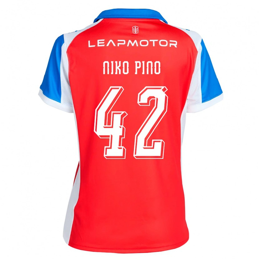Danxen Niño Camiseta Nickolas Pino #42 Rojo Azul 2ª Equipación 2026/27 La Camisa