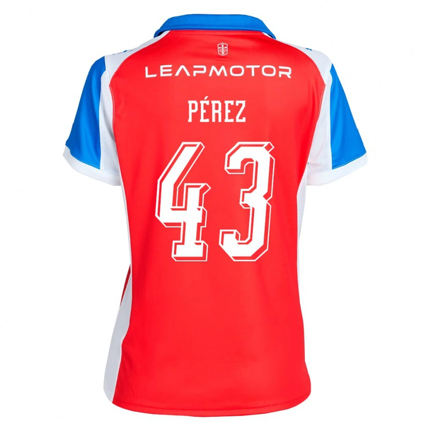 Danxen Niño Camiseta Amaro Pérez #43 Rojo Azul 2ª Equipación 2026/27 La Camisa