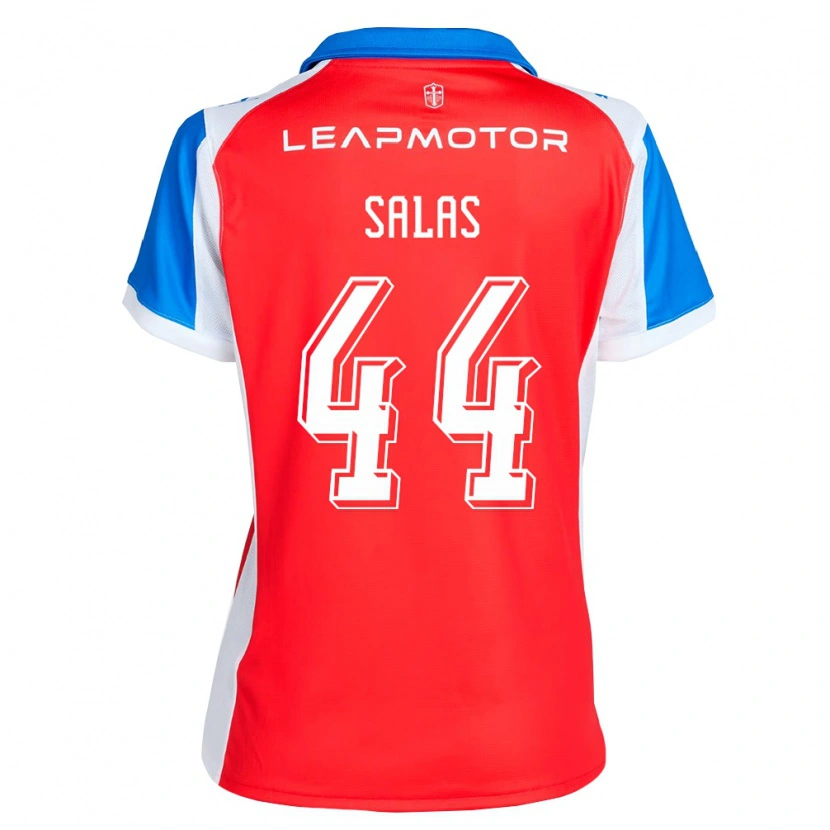Danxen Niño Camiseta José Salas #44 Rojo Azul 2ª Equipación 2026/27 La Camisa