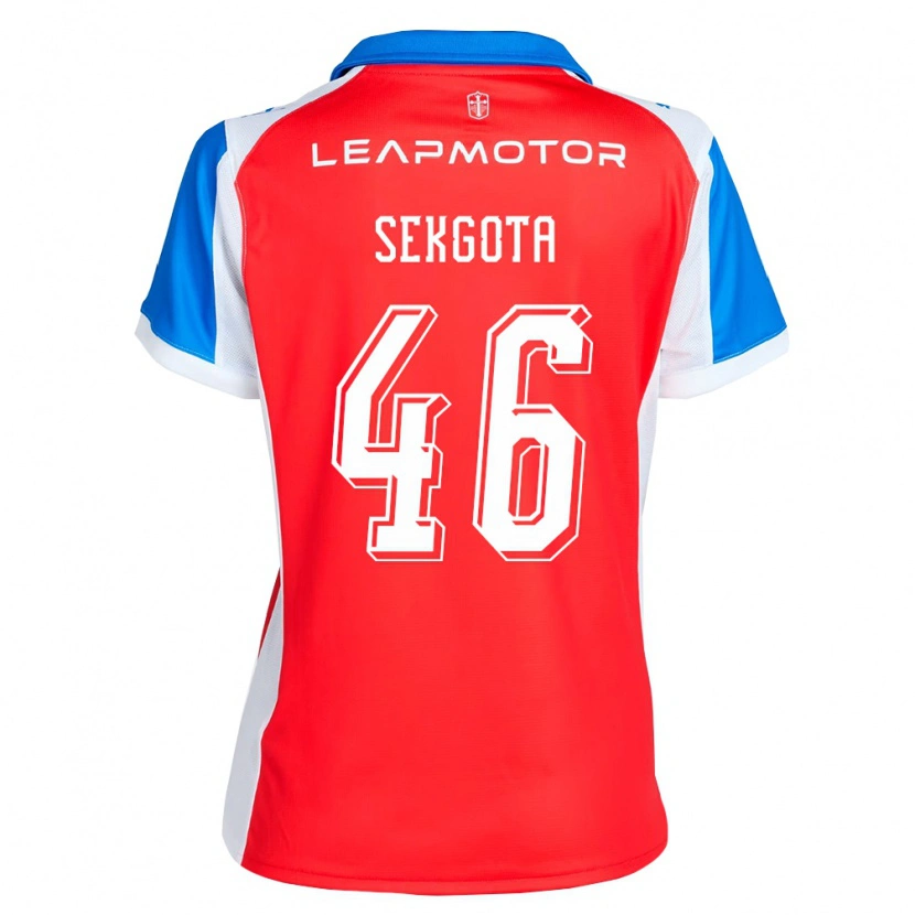 Danxen Niño Camiseta Jeffrey Sekgota #46 Rojo Azul 2ª Equipación 2026/27 La Camisa