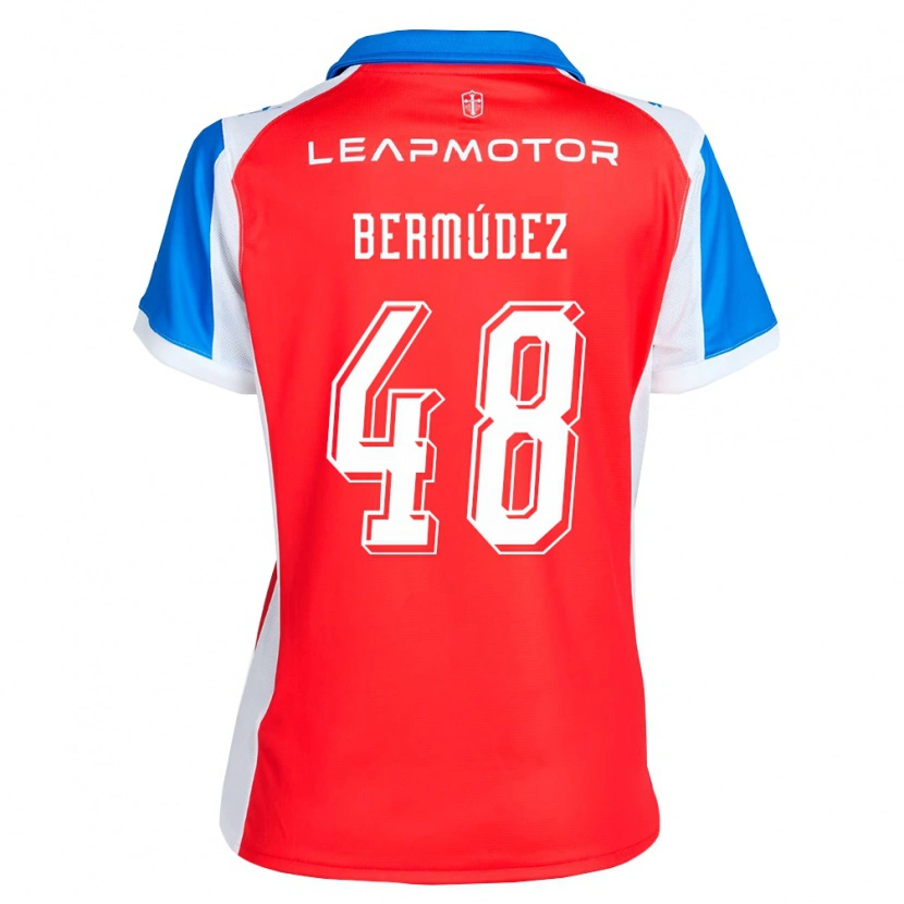 Danxen Niño Camiseta Diego Bermúdez #48 Rojo Azul 2ª Equipación 2026/27 La Camisa