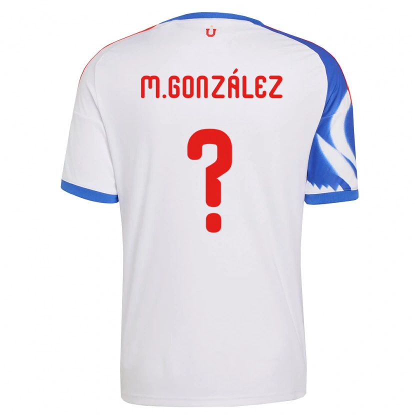 Danxen Niño Camiseta Matías González #0 Blanco Azul Marino 2ª Equipación 2026/27 La Camisa