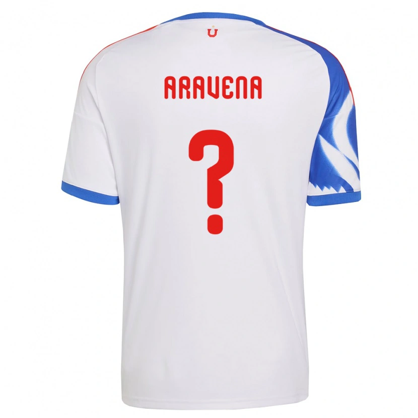 Danxen Niño Camiseta Benjamín Aravena #0 Blanco Azul Marino 2ª Equipación 2026/27 La Camisa
