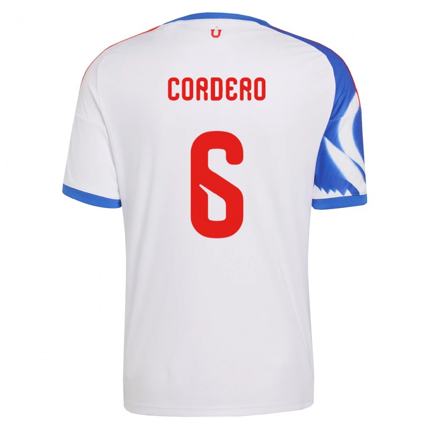 Danxen Niño Camiseta Renato Cordero #6 Blanco Azul Marino 2ª Equipación 2026/27 La Camisa